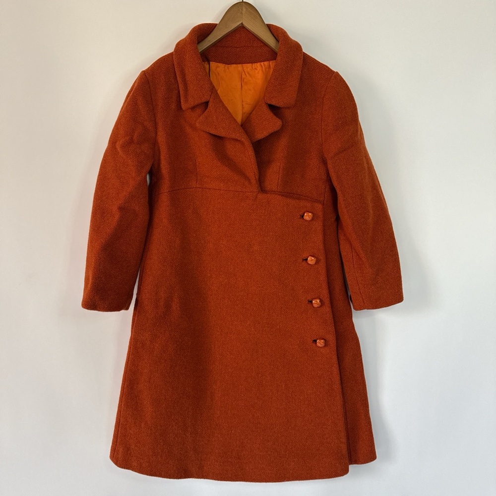Vintage 50s/60s Burnt Orange ‘Bettijean’ Wool Blend Coat